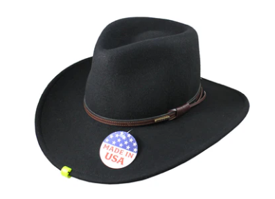 STETSON BOZEMAN BLACK CRUSHABLE