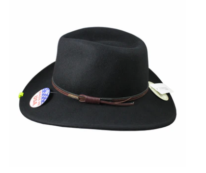 STETSON BOZEMAN BLACK CRUSHABLE