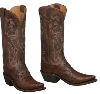 BOTAS LUCCHESE WOMENS AUGUSTA M5601.S54 RED OSTRICH