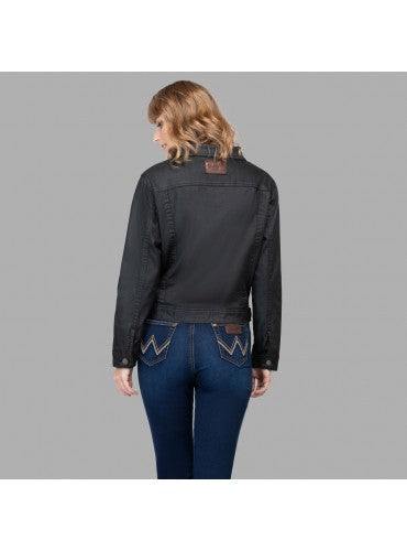 Chamarra regular fit wrangler denim Dama