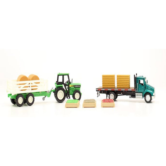 SET DE PLATAFORMA Y TRACTOR CON IMPLEMENTOS